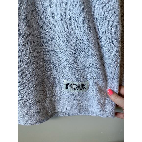 Victoria’s Secret PINK ‘LOVE PINK’ Gray Pullover Sweatshirt - Picture 4 of 8